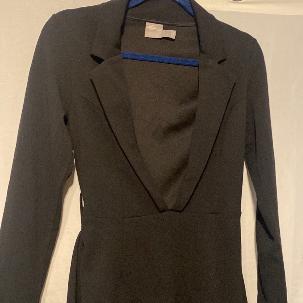 ASOS Tie Front Blazer Romper Size 6 - Picture 3 of 8